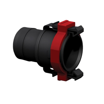 1-1/8" Black Qwik-Lok™ Socket Straight Fitting