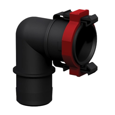 1-1/8" Black Qwik-Lok™ Socket Elbow Fitting