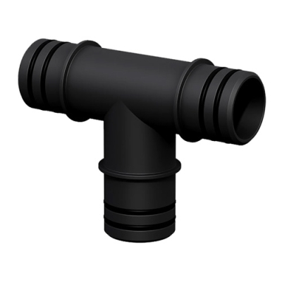 1-1/8" Black Qwik-Lok™ Tee Fitting
