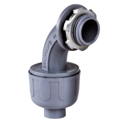 3/8" Sealproof ® Gray 90° Elbow Conduit Connector