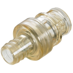 3/8" In-Line Hose Barb HFC 39 Series Polysulfone Coupling Insert - Shutoff (Body Sold Separately)