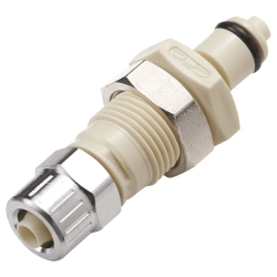 1/4" Ferruleless PTF PMC Series Polypropylene Panel Mount  Insert - Shutoff (Body Sold Separately)