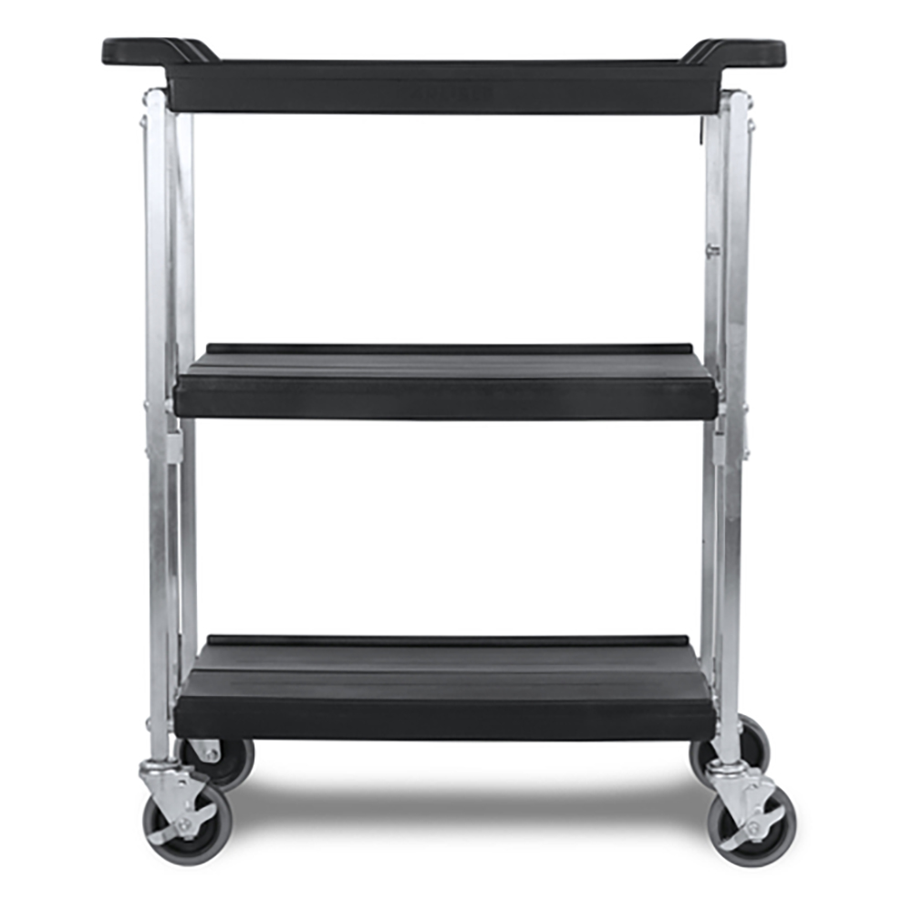 Large 3 Shelf Black Fold 'N Go® Cart