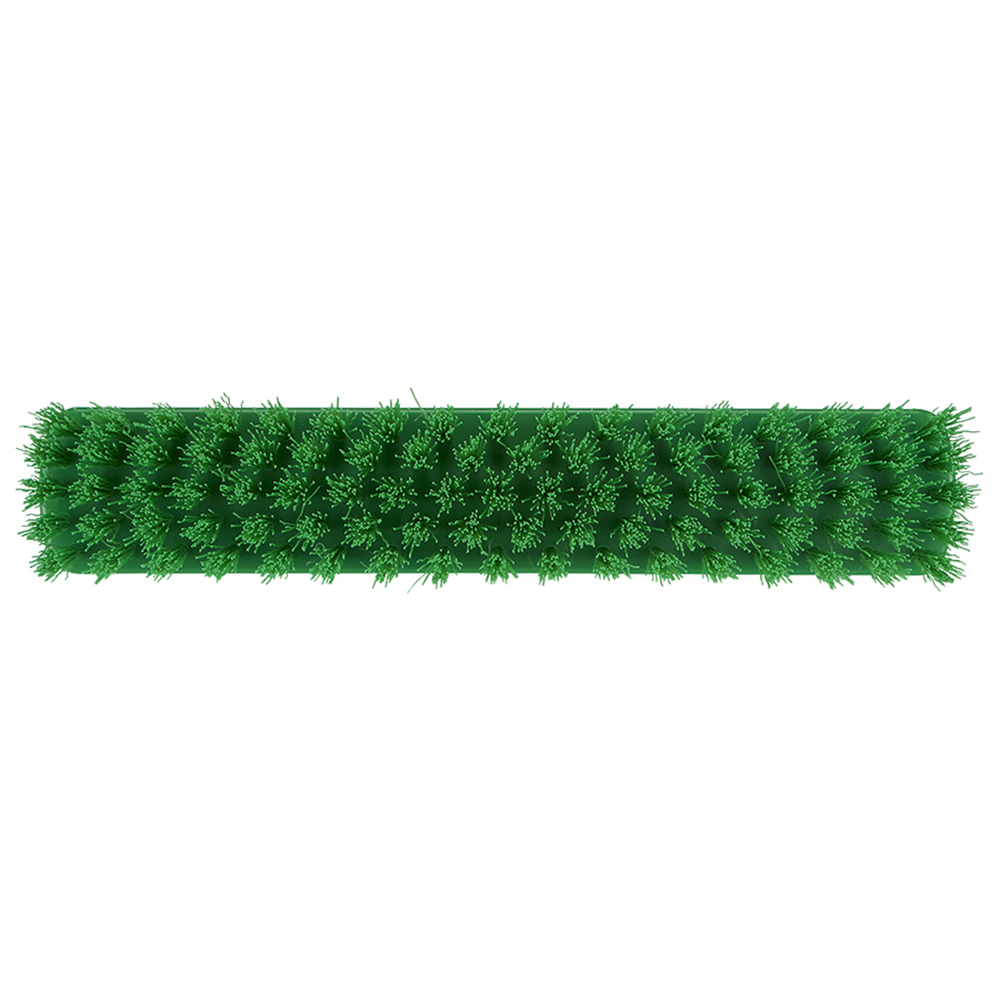 11.8" Green Polypropylene Vikan® ColorCore Economy Deck/Wall Scrub Brush with Stiff Polypropylene Bristles