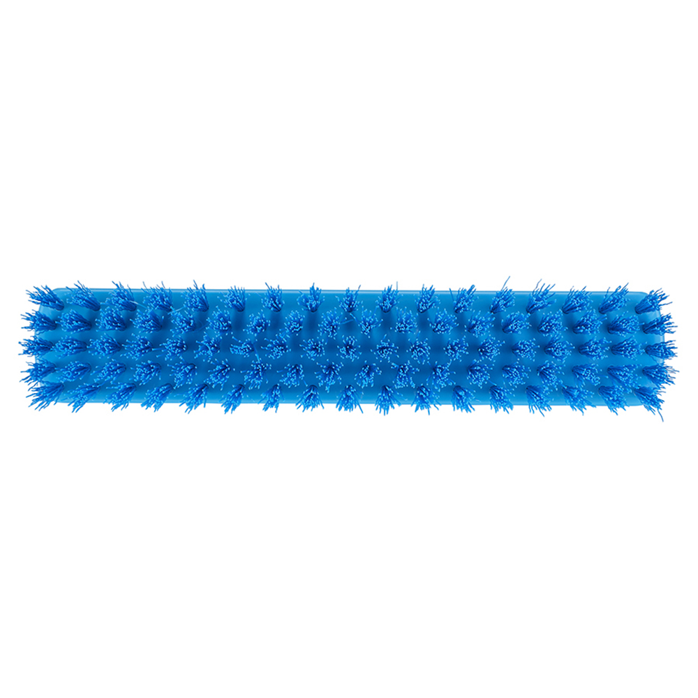 11.8" Blue Polypropylene Vikan® ColorCore Economy Deck/Wall Scrub Brush with Stiff Polypropylene Bristles