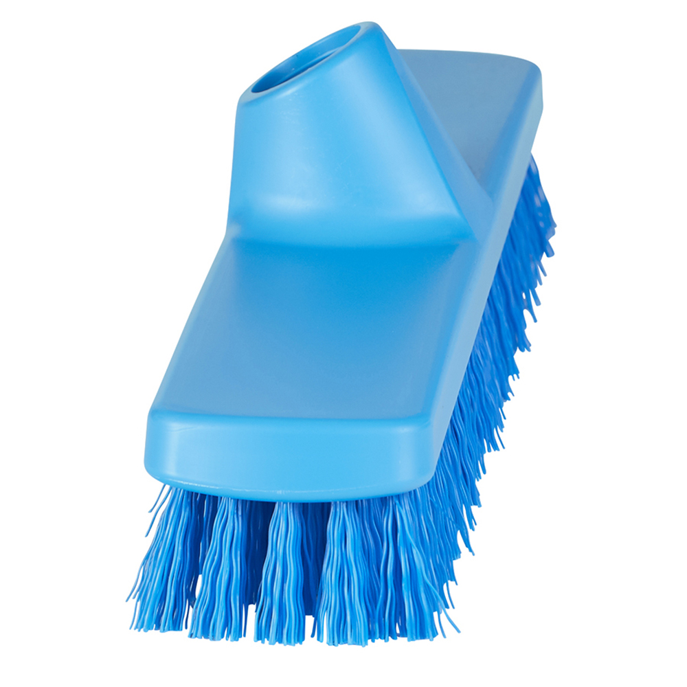 11.8" Blue Polypropylene Vikan® ColorCore Economy Deck/Wall Scrub Brush with Stiff Polypropylene Bristles