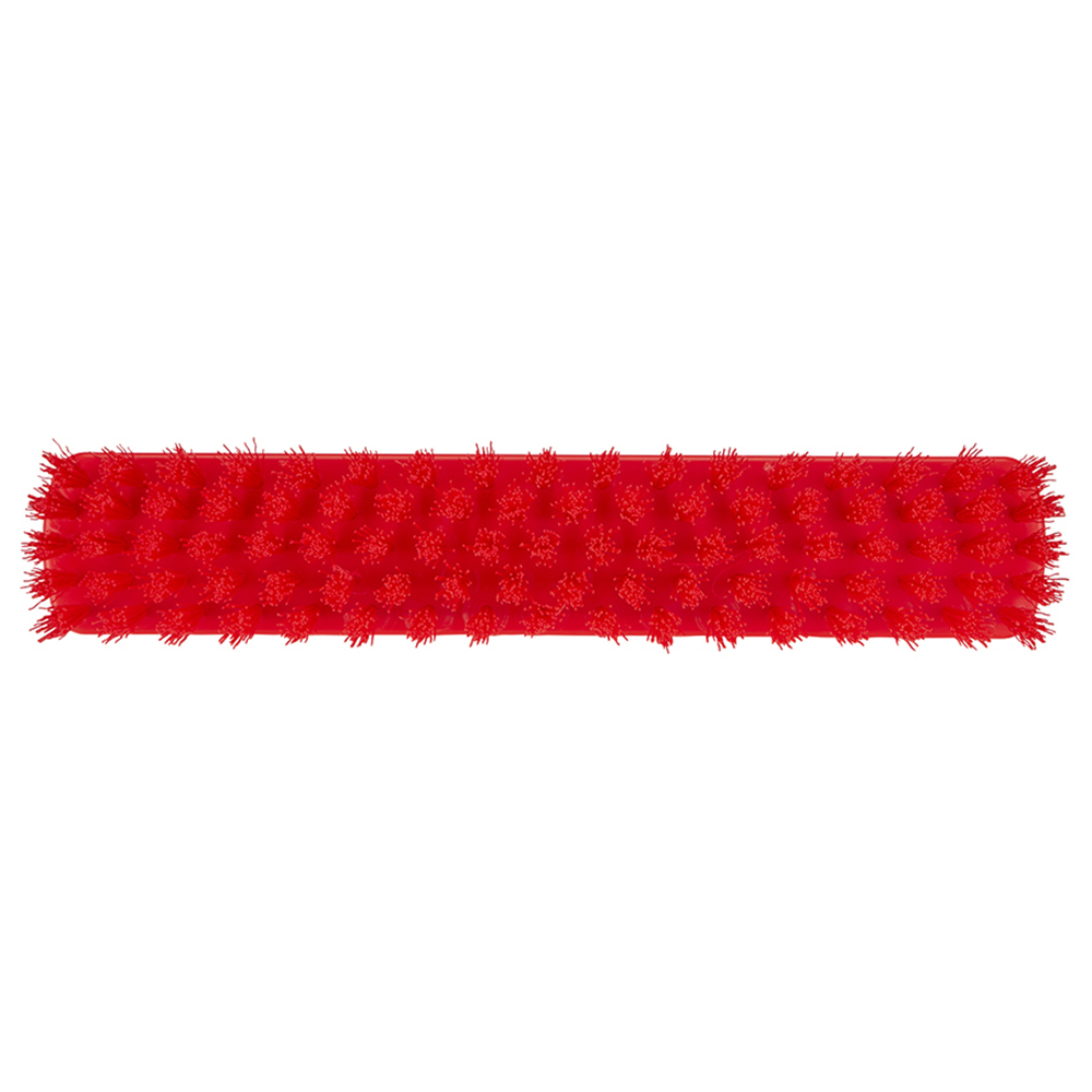 11.8" Red Polypropylene Vikan® ColorCore Economy Deck/Wall Scrub Brush with Stiff Polypropylene Bristles