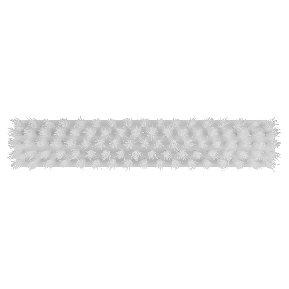 11.8" White Polypropylene Vikan® ColorCore Economy Deck/Wall Scrub Brush with Stiff Polypropylene Bristles