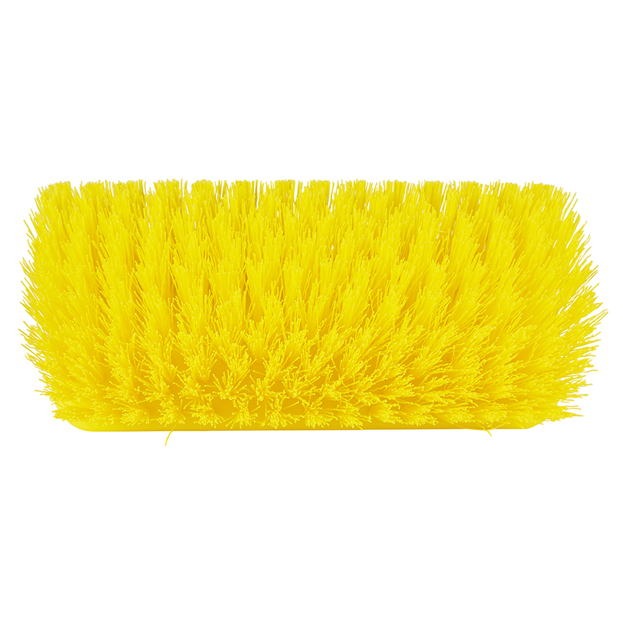 10.2" Yellow Polypropylene Vikan® ColorCore Economy Deck Brush with Stiff Polypropylene Bristles