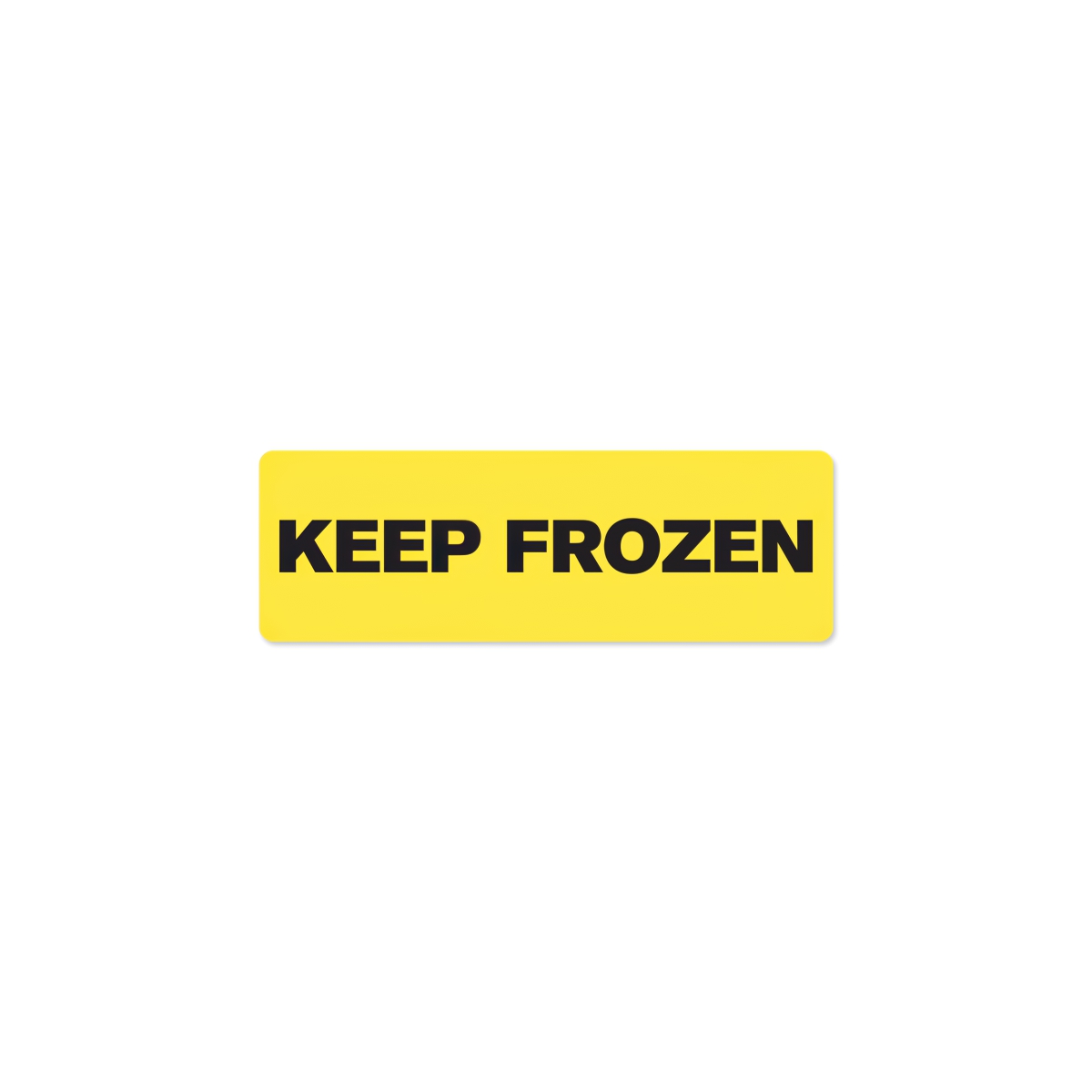 "Keep Frozen" Rectangular Water-Resistant Polypropylene Label - 3" x 1"