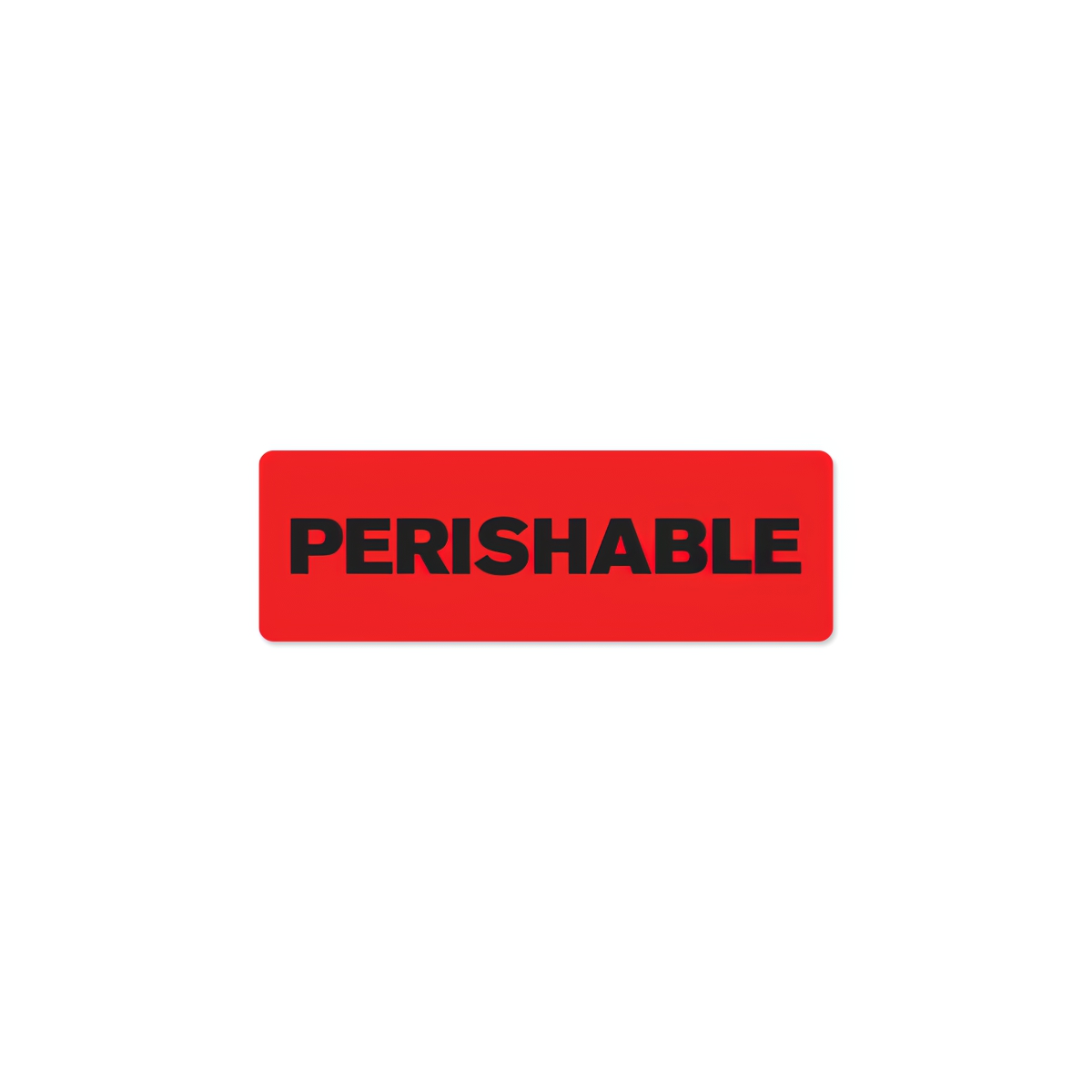 "Perishable" Rectangular Water-Resistant Polypropylene Label - 3" x 1"