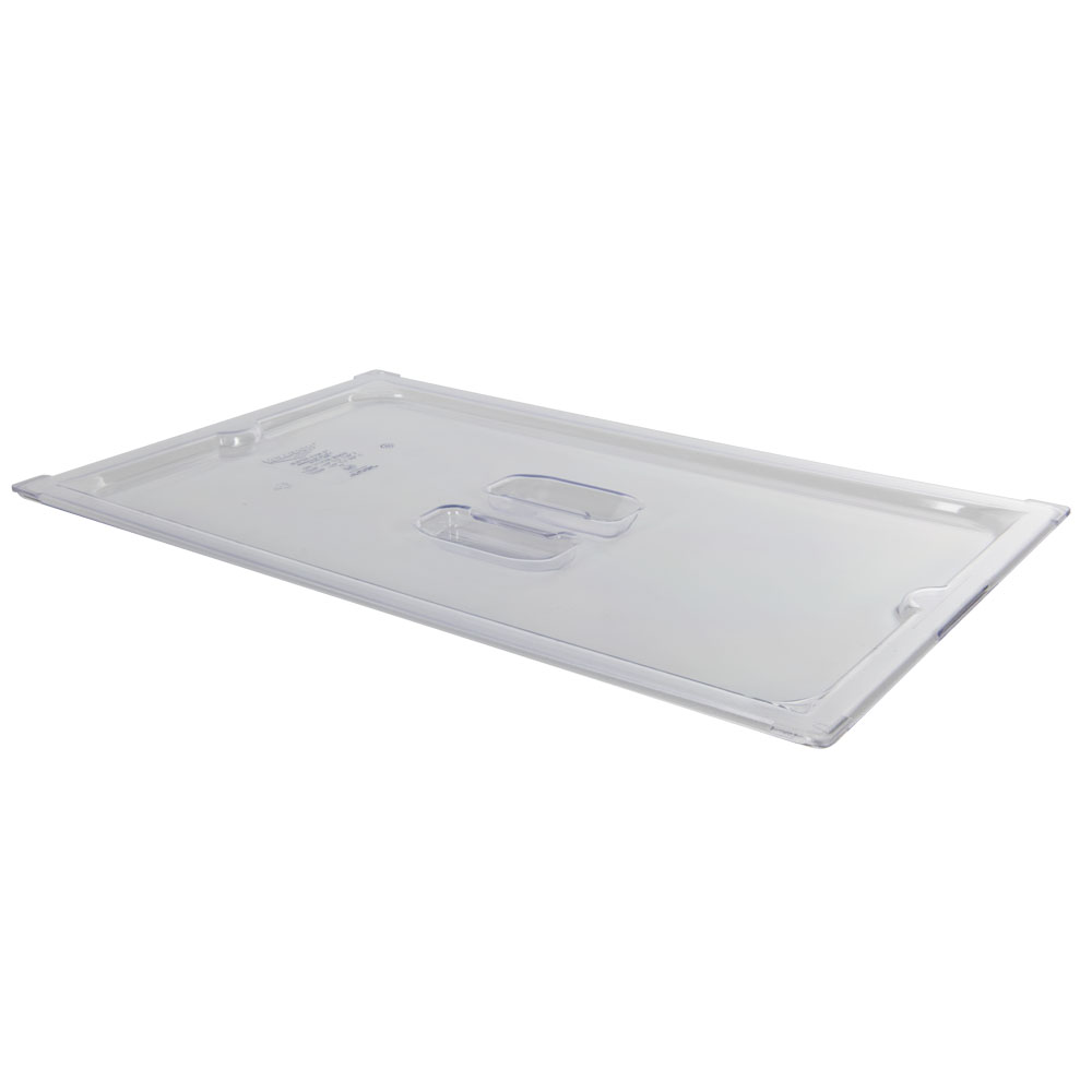 Clear Full Food Pan Solid Cover with Molded Handle