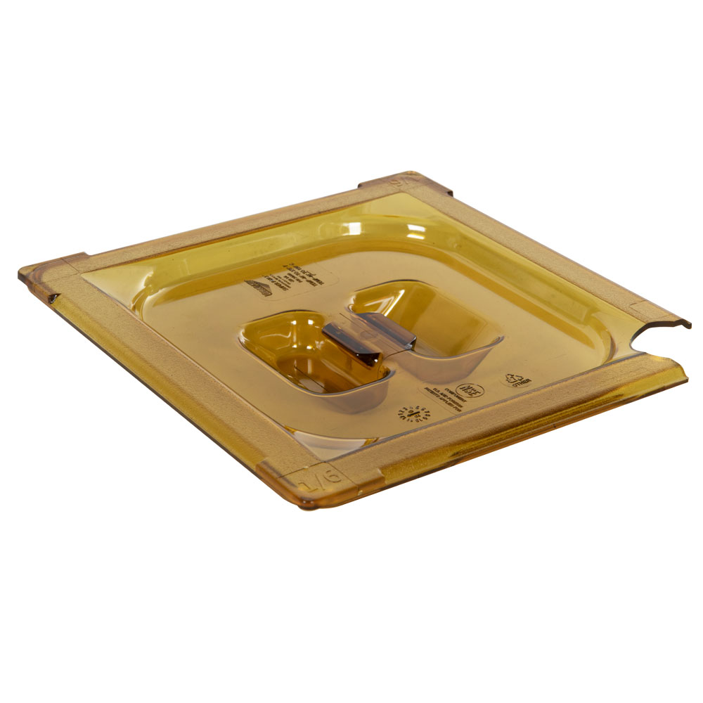 Amber 1/6 Food Pan Slot Cover for Spoon