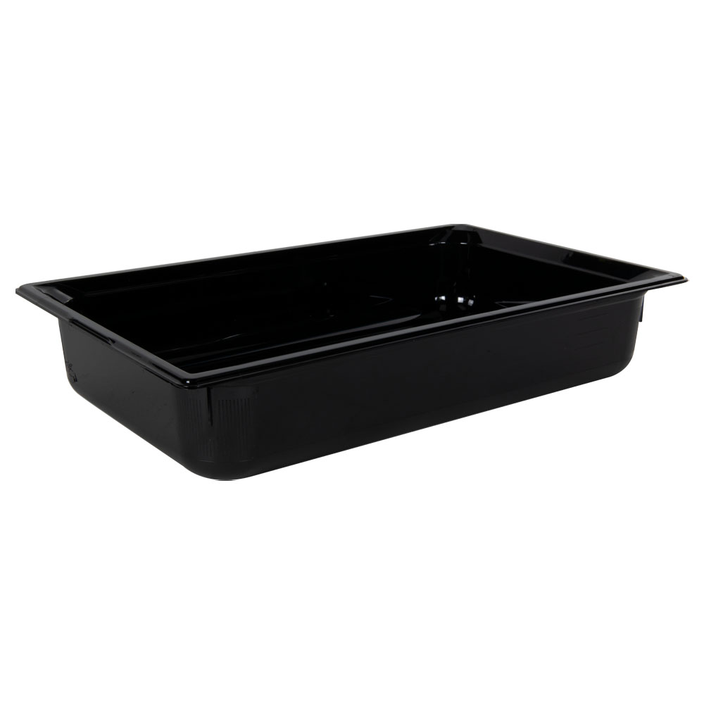 13.6 Quart Black Polycarbonate High Temperature Full Food Pan