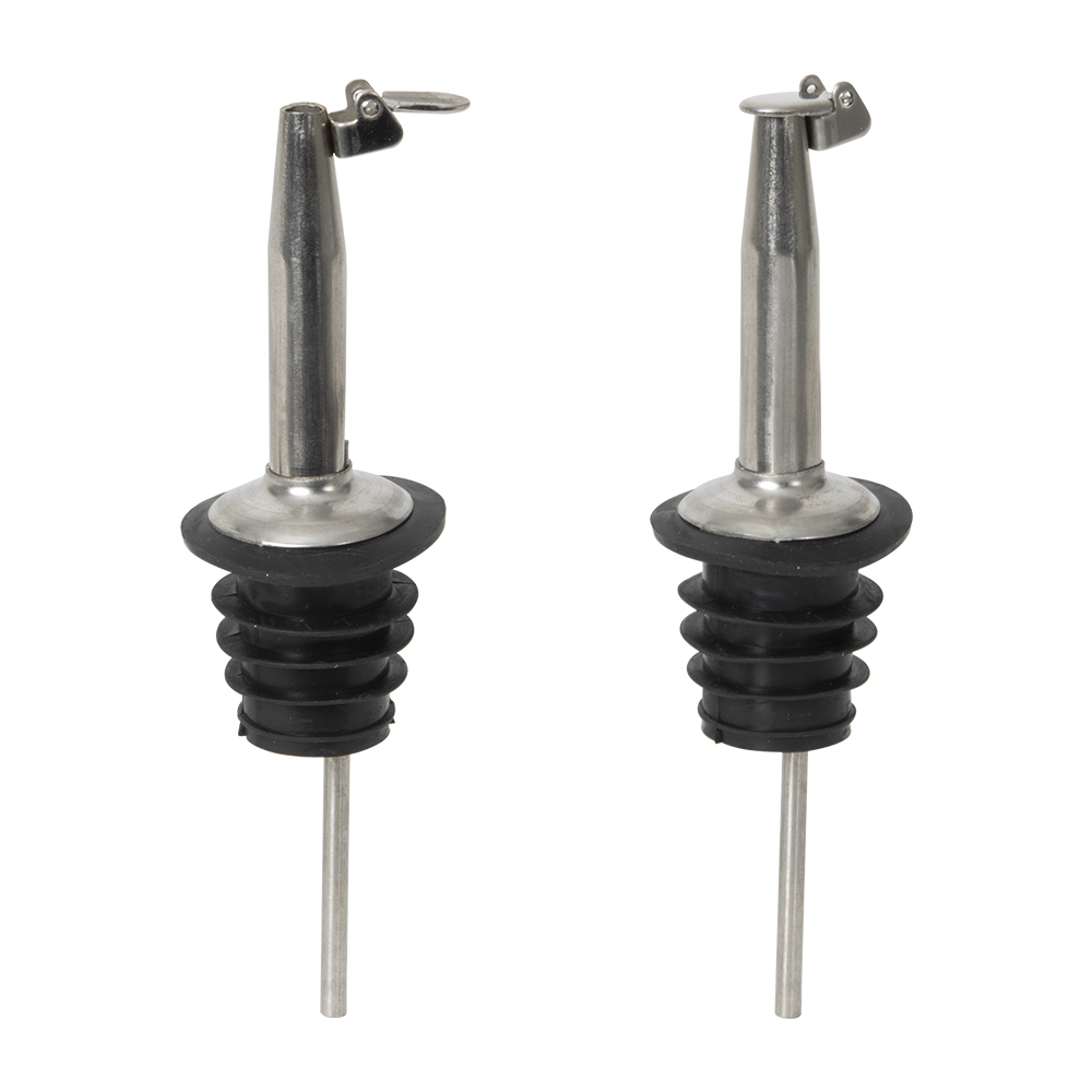 Stainless Steel Tapered Pour Spout with Hinged Cap, Medium/Fast Flow - Package of 12