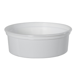 8 oz. White Polypropylene Z-Line Round Container