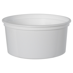 12 oz. White Polypropylene Z-Line Round Container