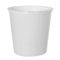24 oz. White Polypropylene Z-Line Round Container
