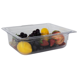5.9 Quart Clear Polycarbonate Low Temperature 1/2 Food Pan (Cover Sold Separately)