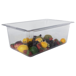 26.5 Quart Clear Polycarbonate Low Temperature Full Food Pan (Cover Sold Separately)