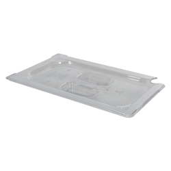 Clear 1/4 Food Pan Slot Cover for Spoon
