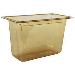 6.8 Quart Amber Polycarbonate High Temperature 1/3 Food Pan