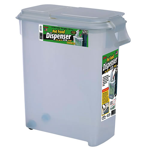 Bag-In Dispensers® 50 Quart Pet Food Dispenser with 2 Wheels & Scoop