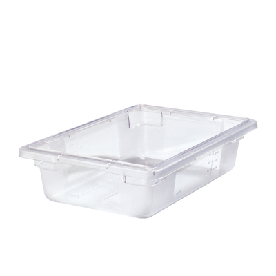 2 Gallon Clear StorPlus™ Color-Coded Food Storage Box - 18" L x 12" W x 3-1/2" Hgt. (Lids sold separately)
