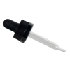 18/400 Black Child Resistant Glass Pipette Dropper with 58mm Tube