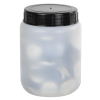 250mL Kartell Round HDPE Jars with Screw Caps - Case of 10