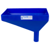 16" x 10" Rectangular Blue Tamco® Funnel with 2" OD Offset Spout