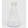 2 Liter Sterile Clear Erlenmeyer Flasks with White 53mm VersaCap®