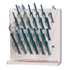 Wall-mount, Single-Sided, 2 Tier Lab-Aire® 38 Pegs Drying Rack - 16" L x 7.5" W x 16.25" Hgt.