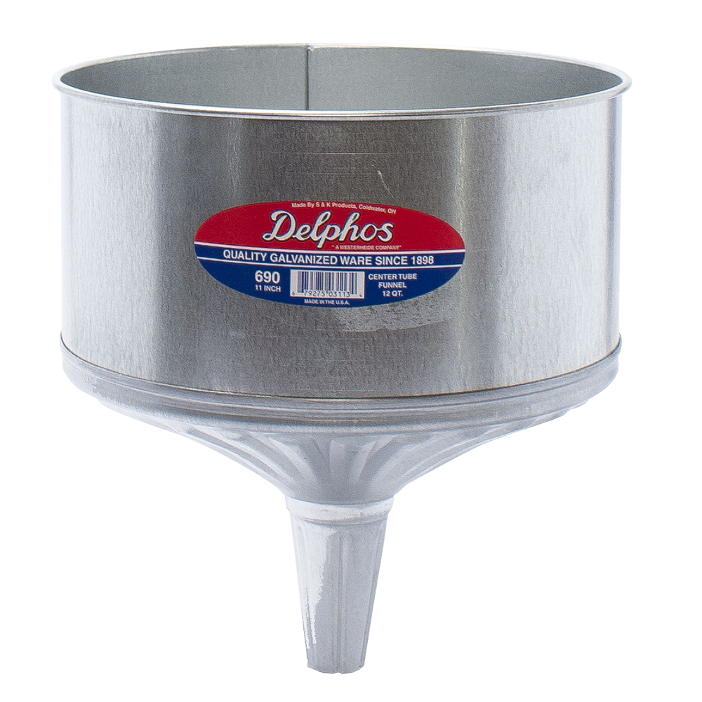12 qt. Galvanized Steel General Purpose Funnel U.S. Plastic Corp.
