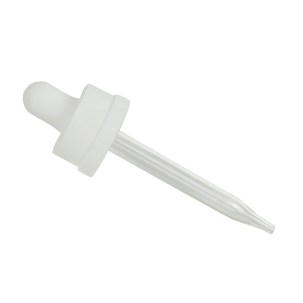 20/400 White Child Resistant Glass Pipette Dropper with 76mm Tube