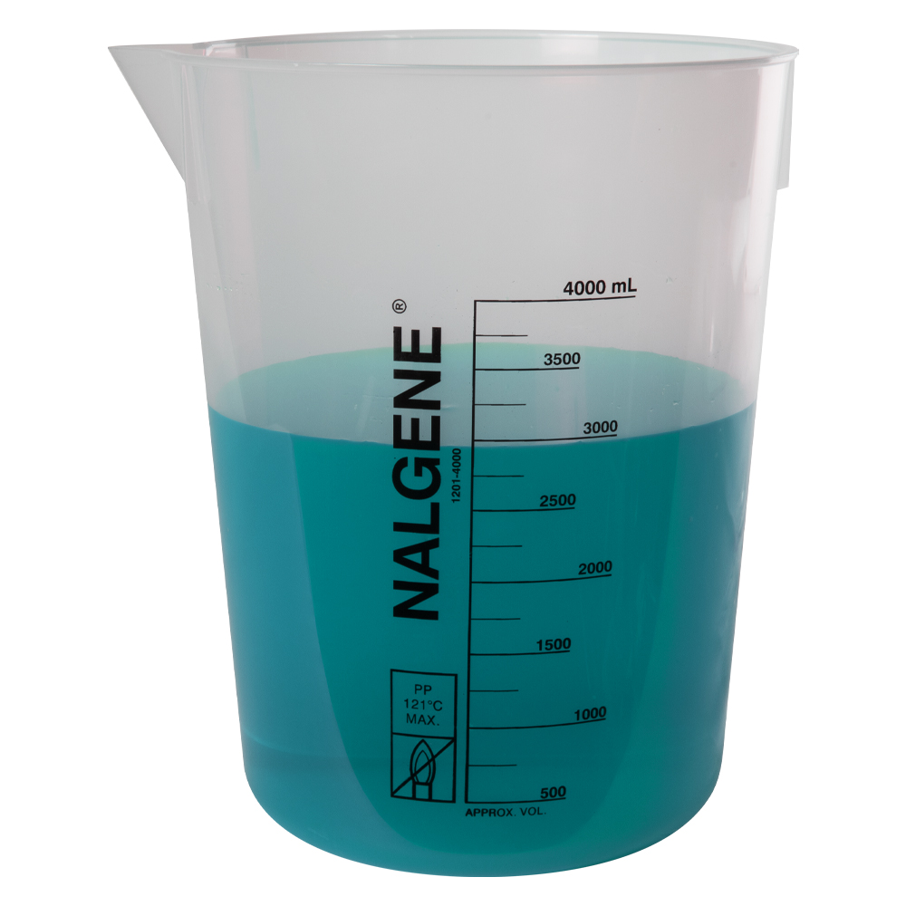 4000ml Nalgene Polypropylene Clear Griffin Low Form Beaker U S Plastic Corp