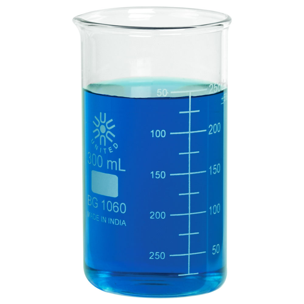 300ml Tall Form Borosilicate Glass Berzelius Beaker With Spout U S Plastic Corp 300ml Tall Form Borosilicate Glass Berzelius Beaker With Spout U S Plastic Corp