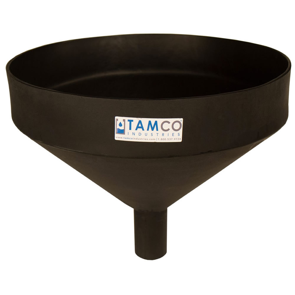 15" Top Diameter Black Tamco® Funnel with 2" OD Spout U.S. Plastic Corp.