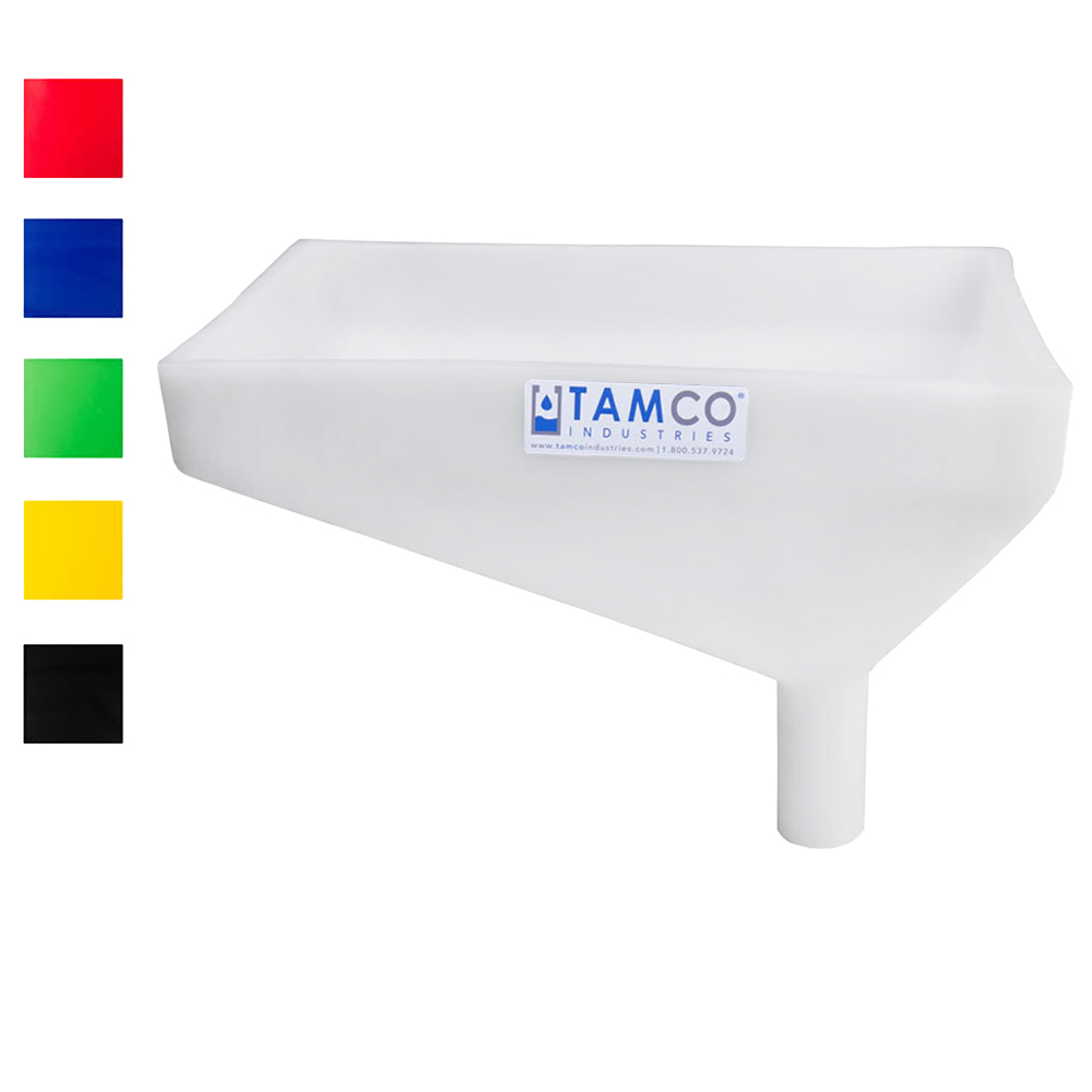 Tamco® Heavy Duty 12" x 8" Rectangular Funnel with Offset Spout