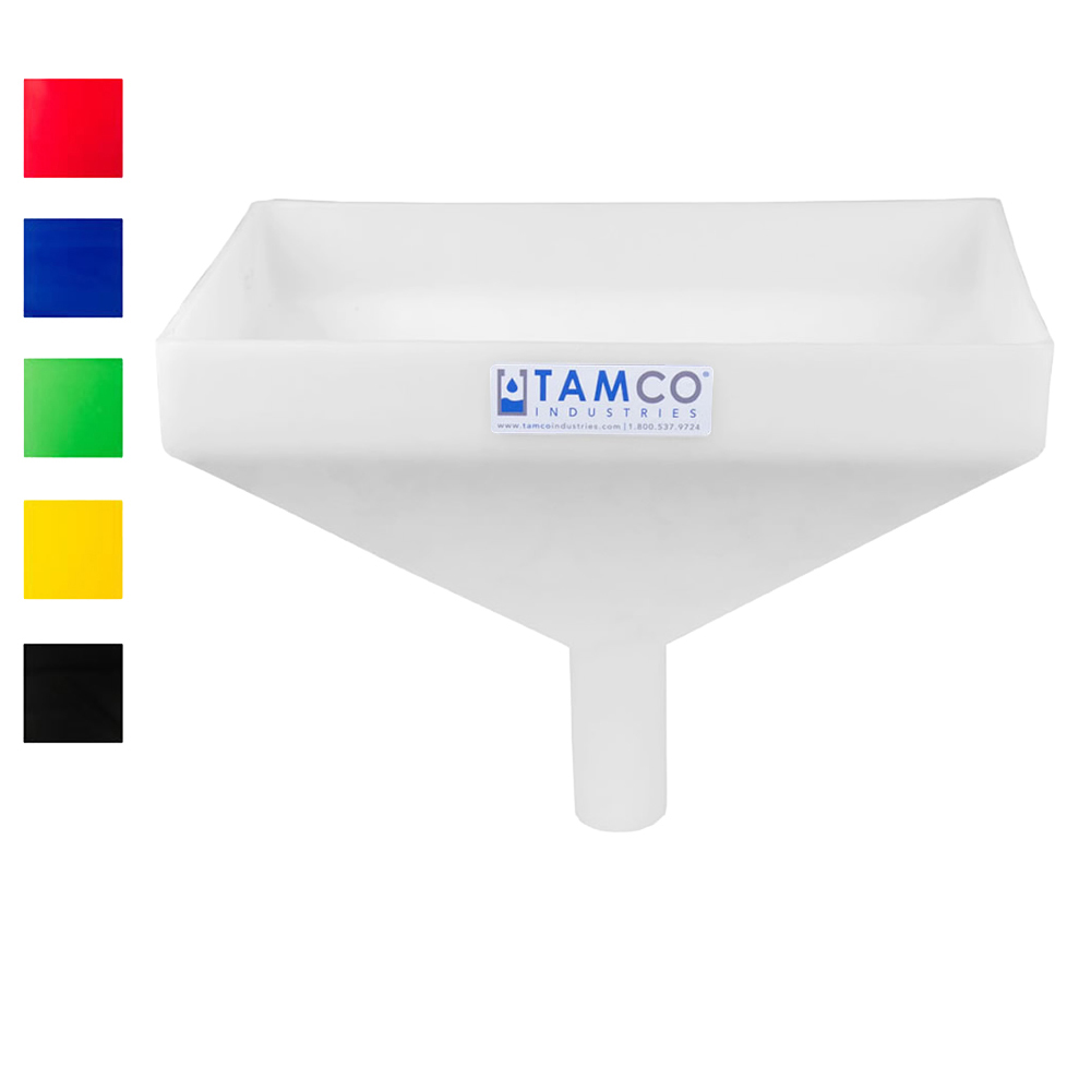 Tamco® Heavy Duty 16" x 10" Rectangular Funnel with Center Spout U.S