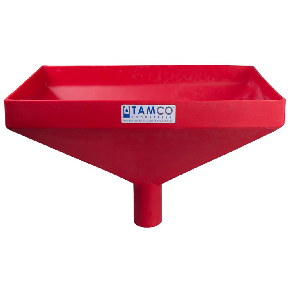 Tamco® Heavy Duty 20" x 13" Rectangular Funnel with Center Spout U.S