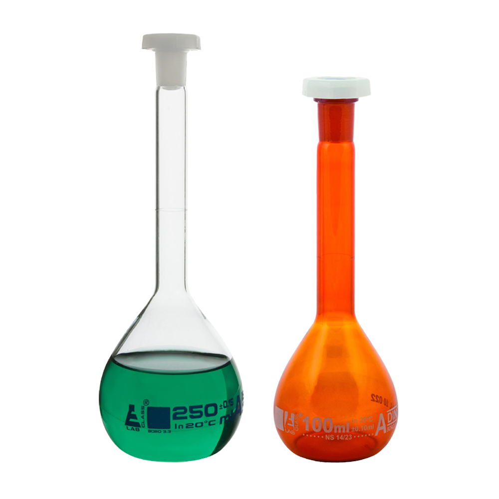 25mL Clear Volumetric Flask with 10/19 Stopper