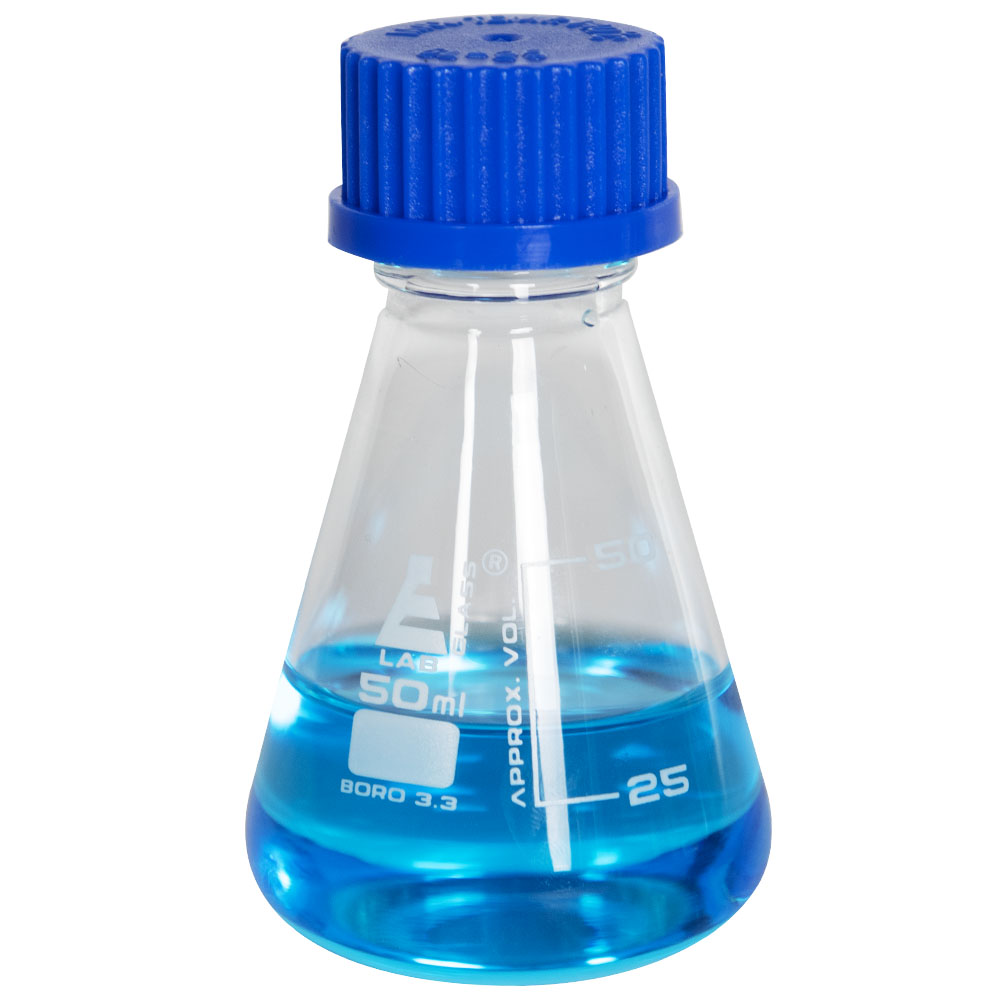 50mL Glass Erlenmeyer Flasks with Cap