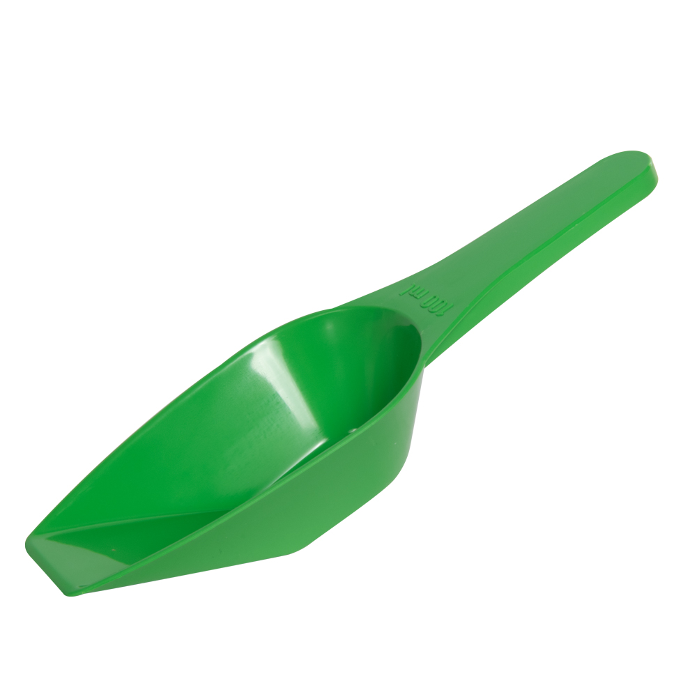 100mL Green Polypropylene Laboratory Scoops - Pack of 12