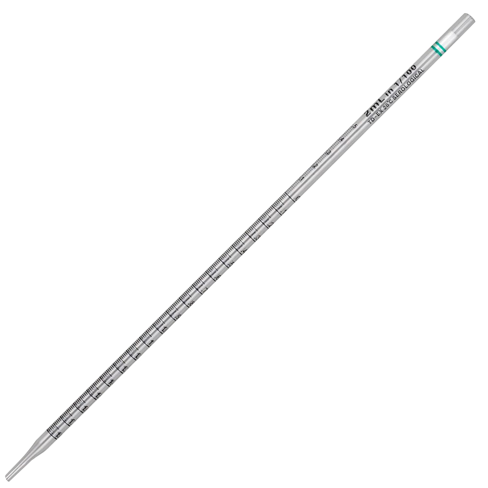 2mL Polystyrene Individually Wrapped Sterile Serological Pipettes - Box of 500