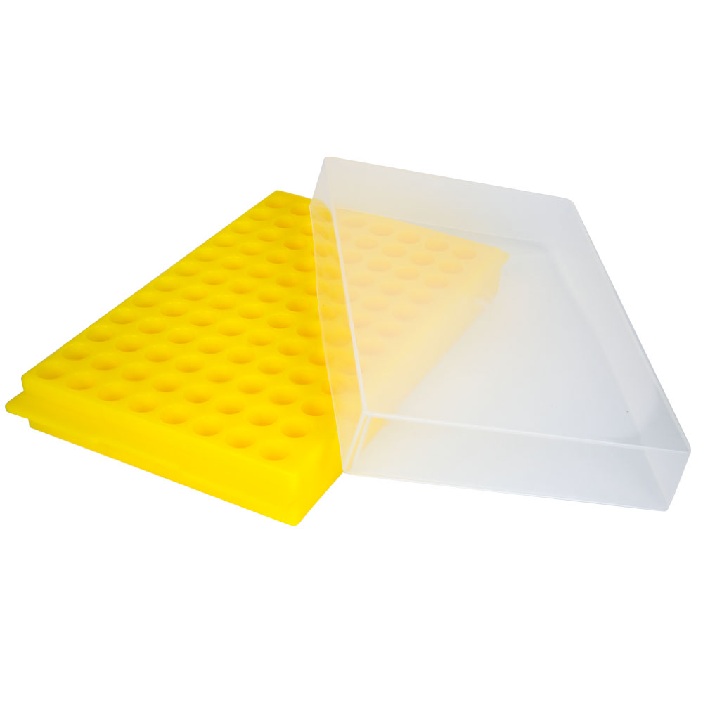 Yellow Reversible MicroCentrifuge Rack