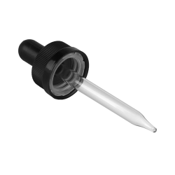 20/400 Black Child Resistant Glass Pipette Dropper with 70mm Tube