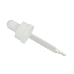 18/400 White Child Resistant Glass Pipette Dropper with 65mm Tube