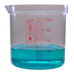 2000mL Azlon® PMP Square Ratio Beakers