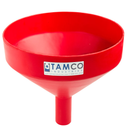 13-1/8" Top Diameter Red Tamco ® Funnel with 2" OD Spout